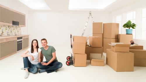 Loading furniture into a moving van for a Wapping property