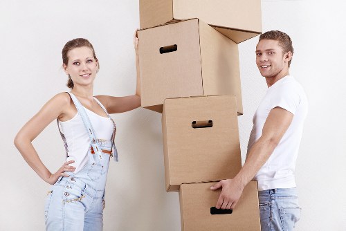 Items secured inside a moving van for safe transport