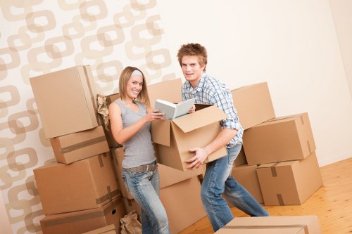 Moving van and team supporting a residential relocation in Wapping